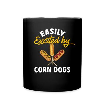 Corn Dog Corndog - Full Colour Mug - black - Front