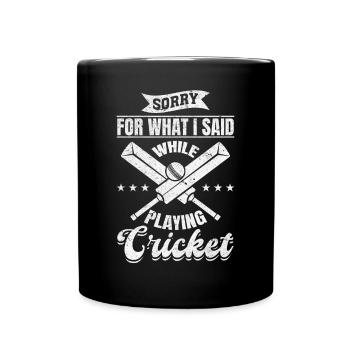 Cricket - Désolé pour ce que j’ai dit en jouant au C - Mug uni - noir - Devant