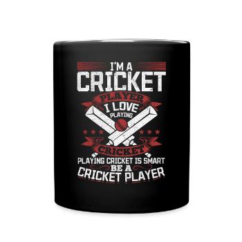 Cricketing - Playing Cricket is smart Be a Cricket - Tasse einfarbig - Schwarz - Vorne