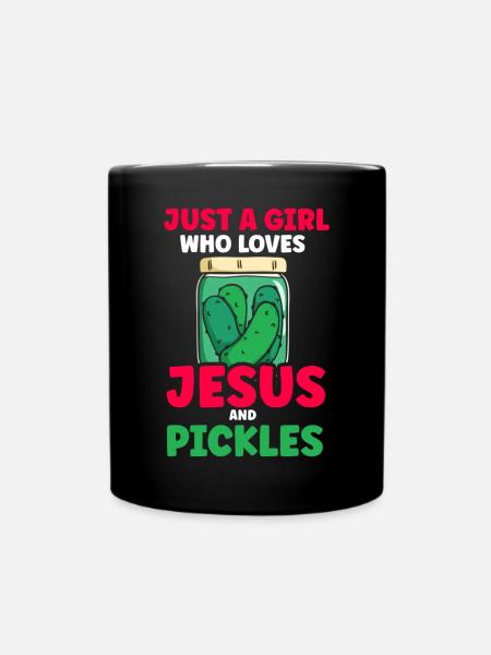 Pickles & Jesus Pickle Gemüseanbau - Tasse einfarbig - Schwarz