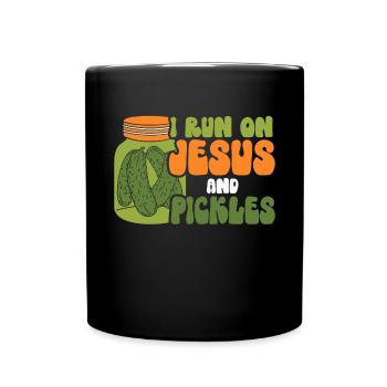 Pickles & Jesus Pickle Gemüseanbau - Tasse einfarbig - Schwarz - Vorne