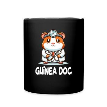 Doktor Meerschweinchen Guinea Doc - Tasse einfarbig - Schwarz - Vorne