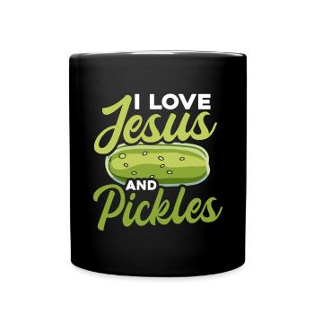 Pickles & Jesus Pickle Gemüseanbau - Tasse einfarbig - Schwarz - Vorne