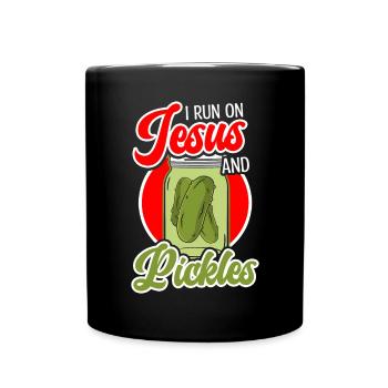 Pickles & Jesus Pickle Gemüseanbau - Tasse einfarbig - Schwarz - Vorne