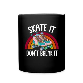 Patins à roulettes drôle des années 80 Roller Disco patinage - Mug uni - noir - Devant