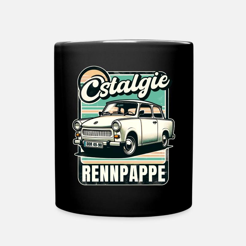Ostalgie Rennpappe –  601 Trabbi DDR Retro - Tasse einfarbig - Schwarz
