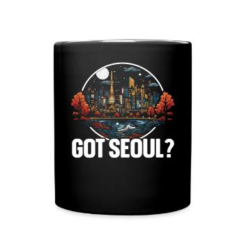 Seoul South Korea Country Travel Vacation Korean - Full Colour Mug - black - Front