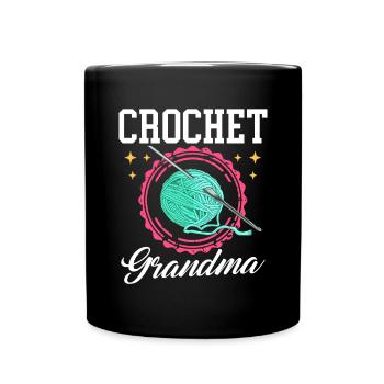 Crochet Mamie Crochet Crochet Cadeau - Mug uni - noir - Devant