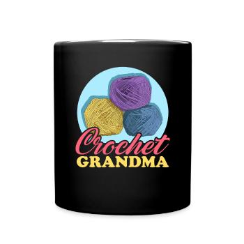 Crochet grand-mère au Crochet Crochet crochet Crochet cadeau - Mug uni - noir - Devant