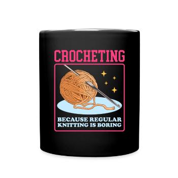 Crochet crochet cadeau - Mug uni - noir - Devant