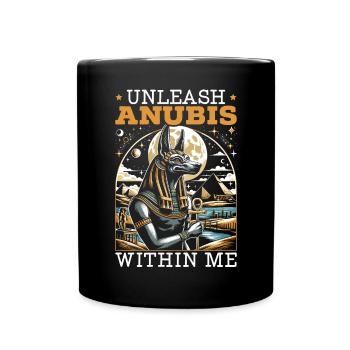 Anubis Mythologie égyptienne Pyramide Égypte ancienne - Mug uni - noir - Devant