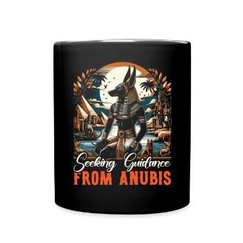 Anubis Mythologie égyptienne Pyramide Égypte ancienne - Mug uni - noir - Devant