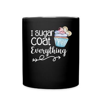 Cupcake - Tasse einfarbig - Schwarz - Vorne