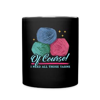 Crochet au Crochet | Crochet Crochet Cadeau - Mug uni - noir - Devant