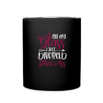 Scheidung - Tasse einfarbig - Schwarz - Vorne