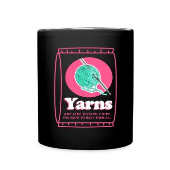 Crochet Crochet fil | Crochet Crochet Cadeau - Mug uni - noir - Devant