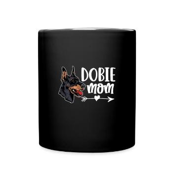 Doberman chien chiens cadeau pour animaux de compagnie - Mug uni - noir - Devant