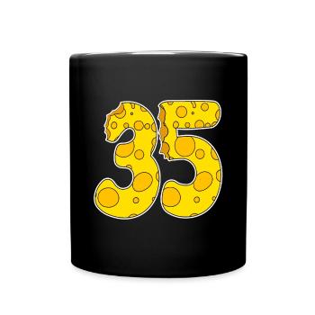 35 ans de Lustig Käse - Mug uni - noir - Devant