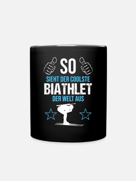 Weltbester Biathlet – Coolness Pur - Tasse einfarbig - Schwarz