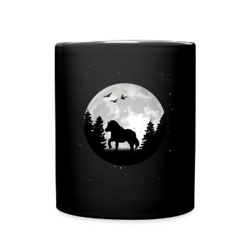 Shetland Pony Mond - Tasse einfarbig - Schwarz - Vorne