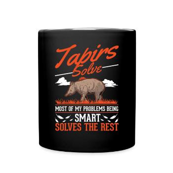 Tapir Lowland Tapir Tapirdae Tapir - Full Colour Mug - black - Front