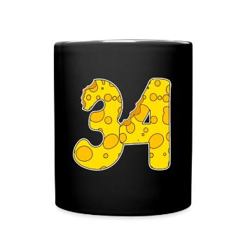 34 ans Lustig Käse - Mug uni - noir - Devant