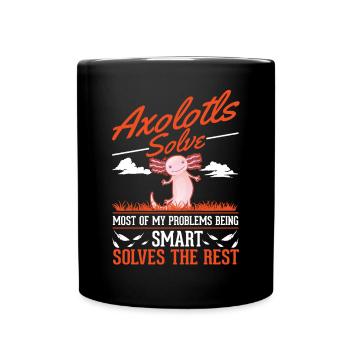 Axolotl cadeau armé amphibien - Mug uni - noir - Devant