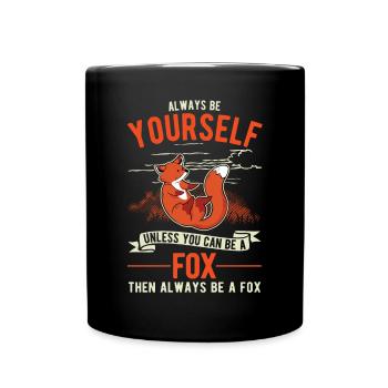 Fox Gift Red Fox - Full Colour Mug - black - Front