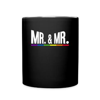 Gay Pride Wedding Gay Marriage - Full Colour Mug - black - Front