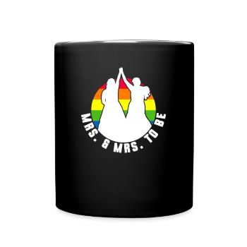 Gay Pride Lesbian Wedding Gay Marriage - Full Colour Mug - black - Front