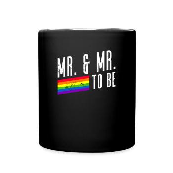 Gay Pride Wedding Gay Marriage - Full Colour Mug - black - Front