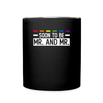Gay Pride Wedding Gay Marriage - Full Colour Mug - black - Front