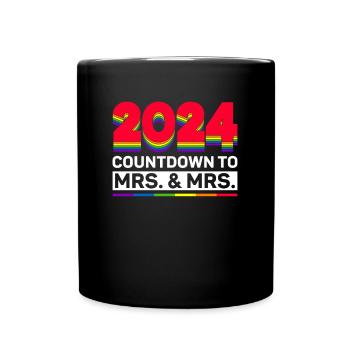 Mariage lesbien de la Gay Pride 2024 Mariage gay - Mug uni - noir - Devant