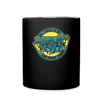 All I Need Is Spray Gun And Paint Codes Vehicle - Full Colour Mug - black - Front