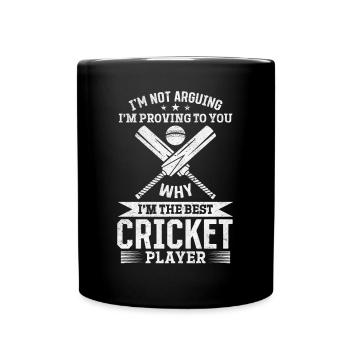 Jeu de cricket Cricket - Je suis le meilleur joueur de cricket - Mug uni - noir - Devant