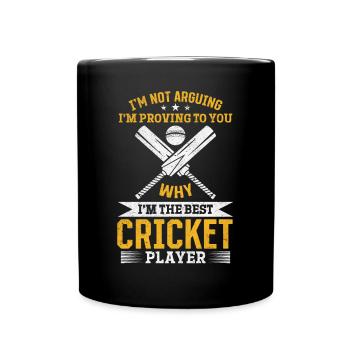 Cricket Sport Cricketing - I'm the best Cricket pl - Tasse einfarbig - Schwarz - Vorne