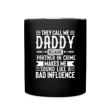 Dad Fathers Day Daddy Papa Funny Father´s Day - Full Colour Mug - black - Front