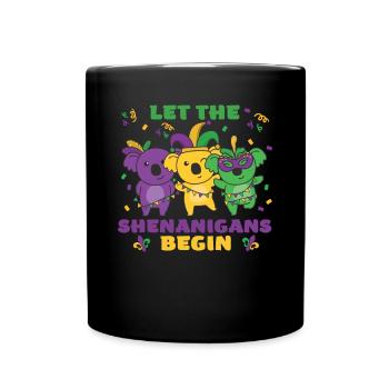 Mardi Gras Koala Carnival Costume - Full Colour Mug - black - Front