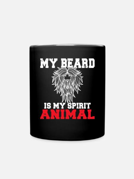 Giftidea Beard Men - Tasse einfarbig - Schwarz