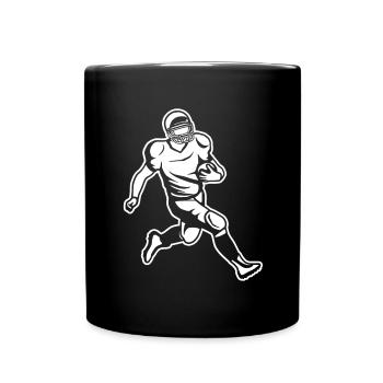American Footballer Skizze - Tasse einfarbig - Schwarz - Vorne