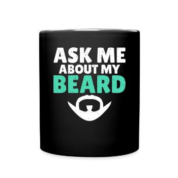 Giftidea Beard Men - Tasse einfarbig - Schwarz - Vorne