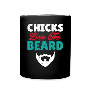 Giftidea Beard Men - Tasse einfarbig - Schwarz - Vorne