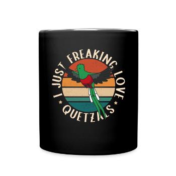 Quetzal Bird | Guatemala Birds Gift - Full Colour Mug - black - Front