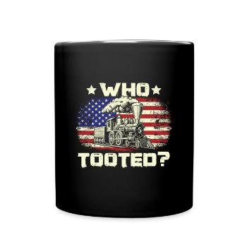 Who Tooted? USA Flag - Train Driver Train Driver - Full Colour Mug - black - Front