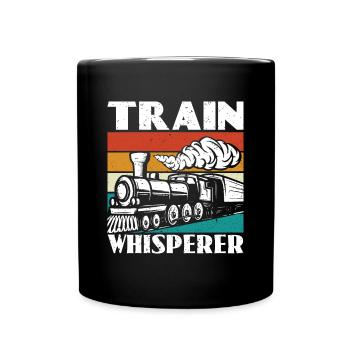 Train Whisperer - Train Driver - Full Colour Mug - black - Front