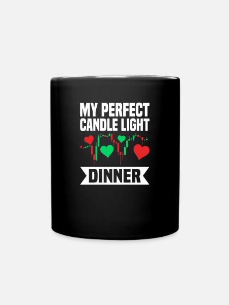 Perfect Candle Light Dinner Trader - Tasse einfarbig - Schwarz