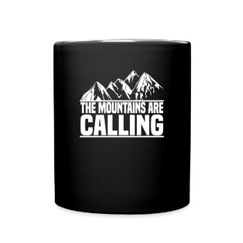 The mountains call mountaineers - Full Colour Mug - black - Front