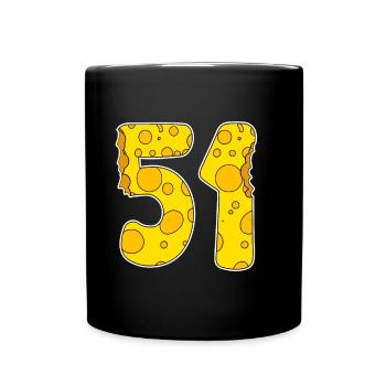 51 ans de Lustig Käse - Mug uni - noir - Devant