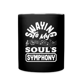 Emotional Zen Escape Relaxation Focus Music Lover - Full Colour Mug - black - Front