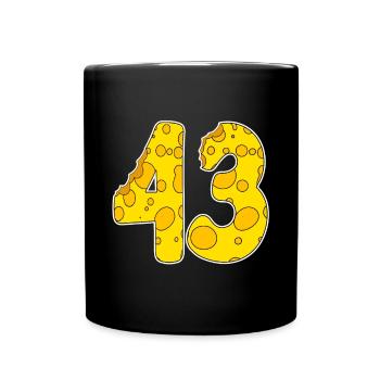 43 ans de Lustig Käse - Mug uni - noir - Devant